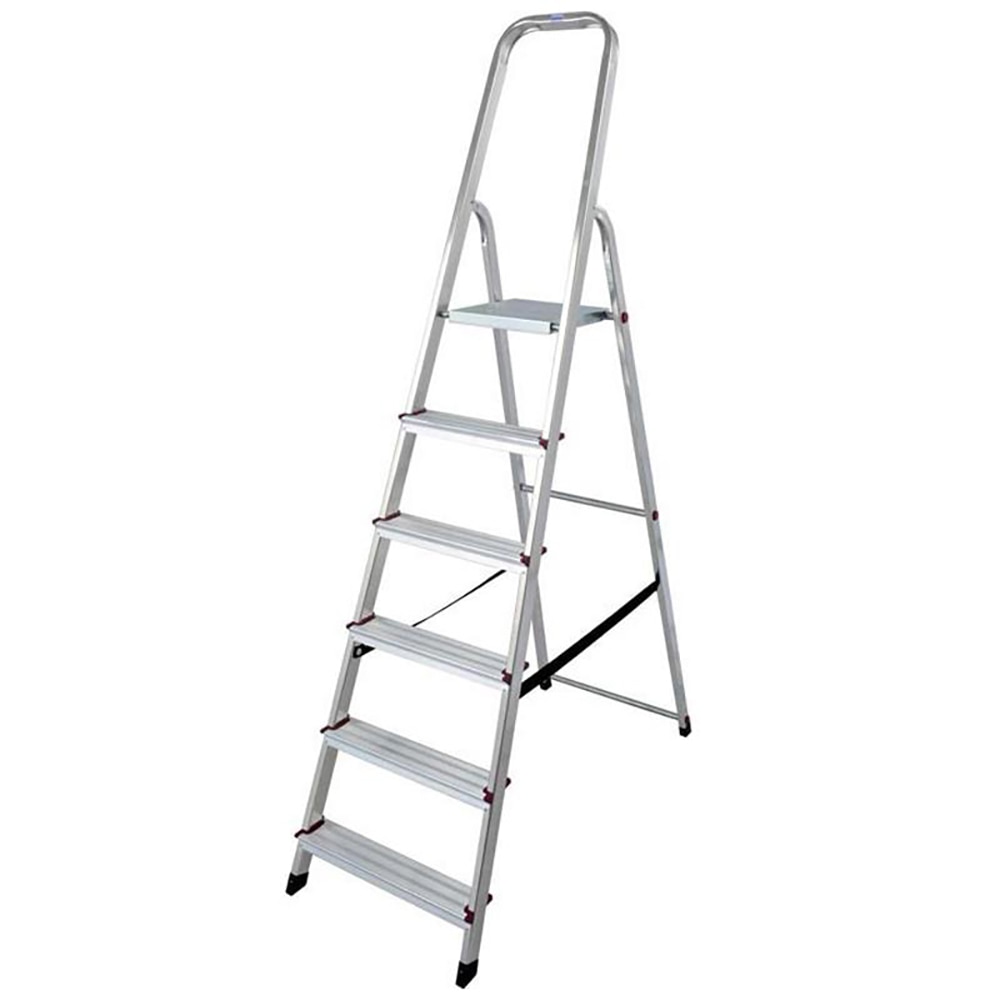 Scara cu platforma KRAUSE Corda, 6 trepte, 3.5 m, aluminiu