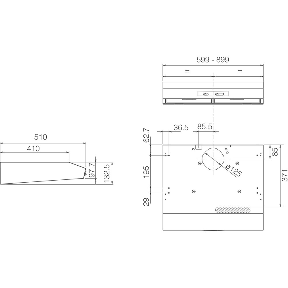 Hota traditionala ELICA Krea GFA WH/F/60, 1 motor, 350 m3/h, L 60 cm, alb