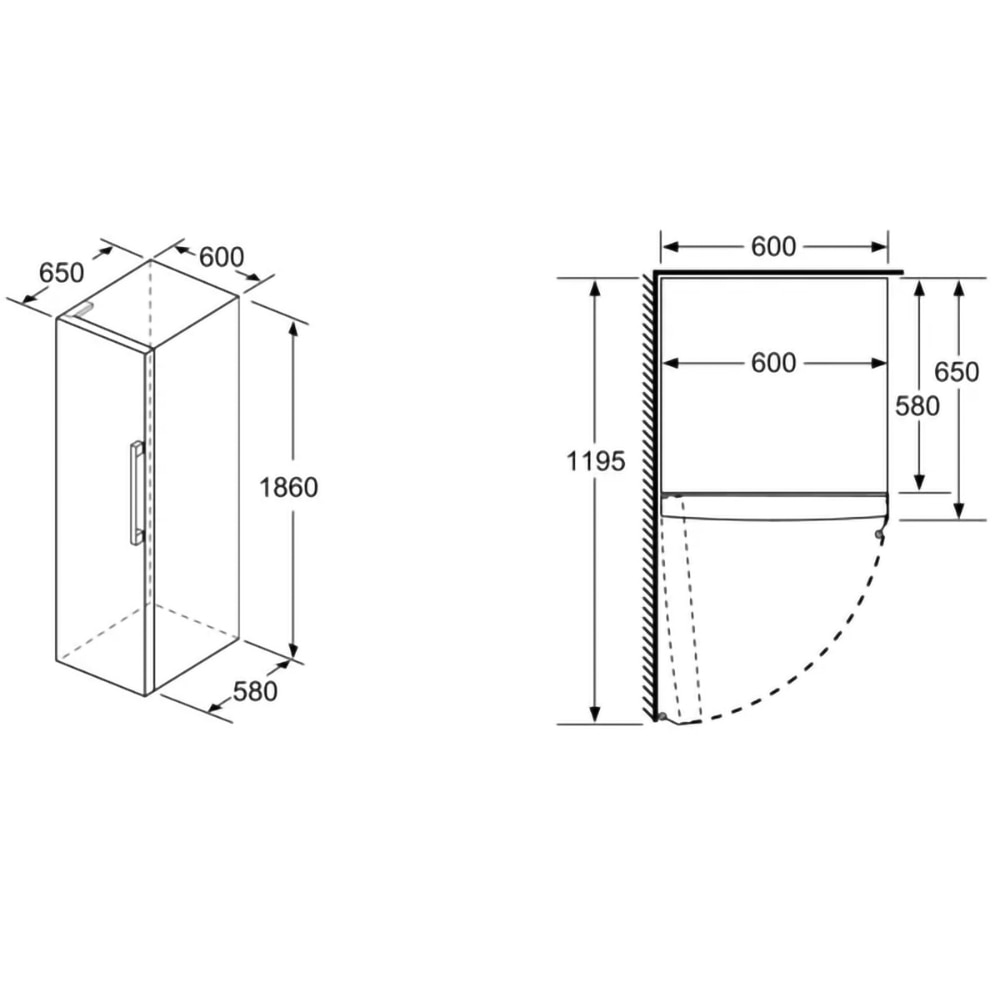 Frigider cu o usa BOSCH KSV36FIEP, 346 l, H 186 cm, Clasa E, inox