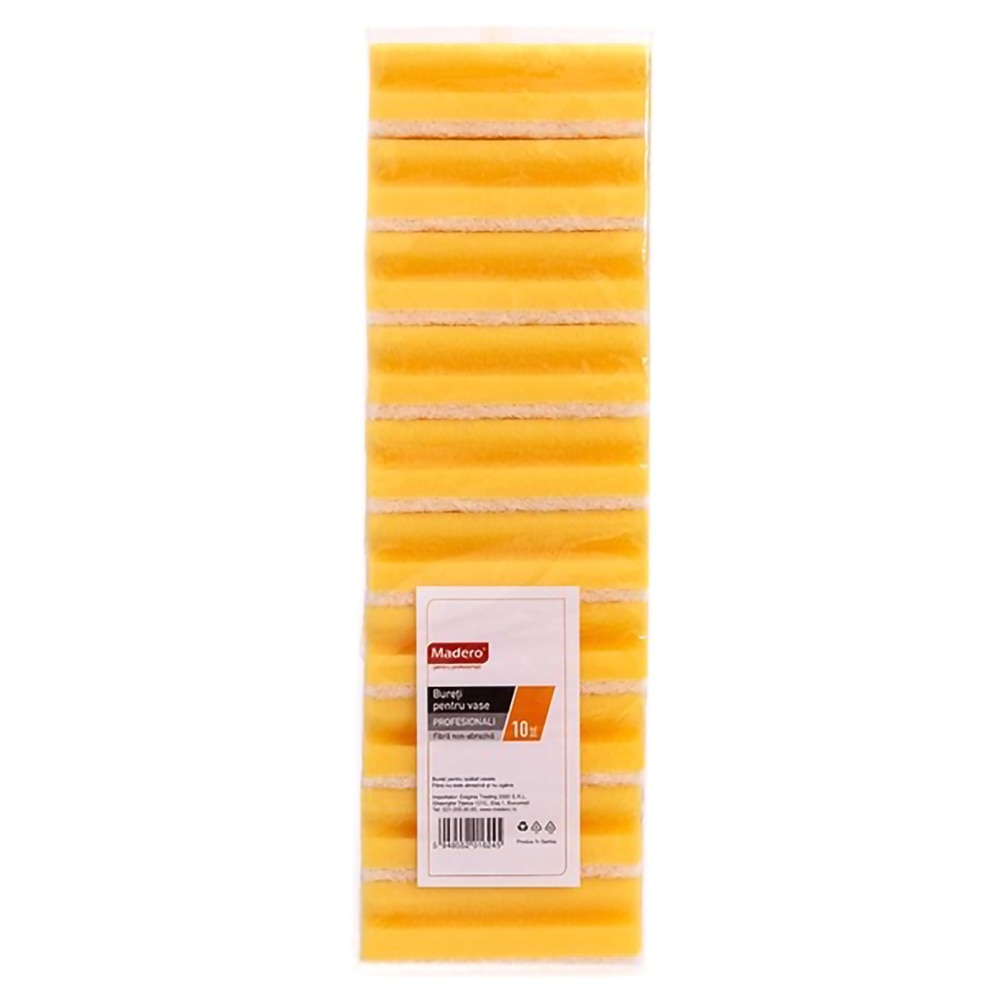 Burete de vase profesional MADERO, cu canelura, 10 bucati