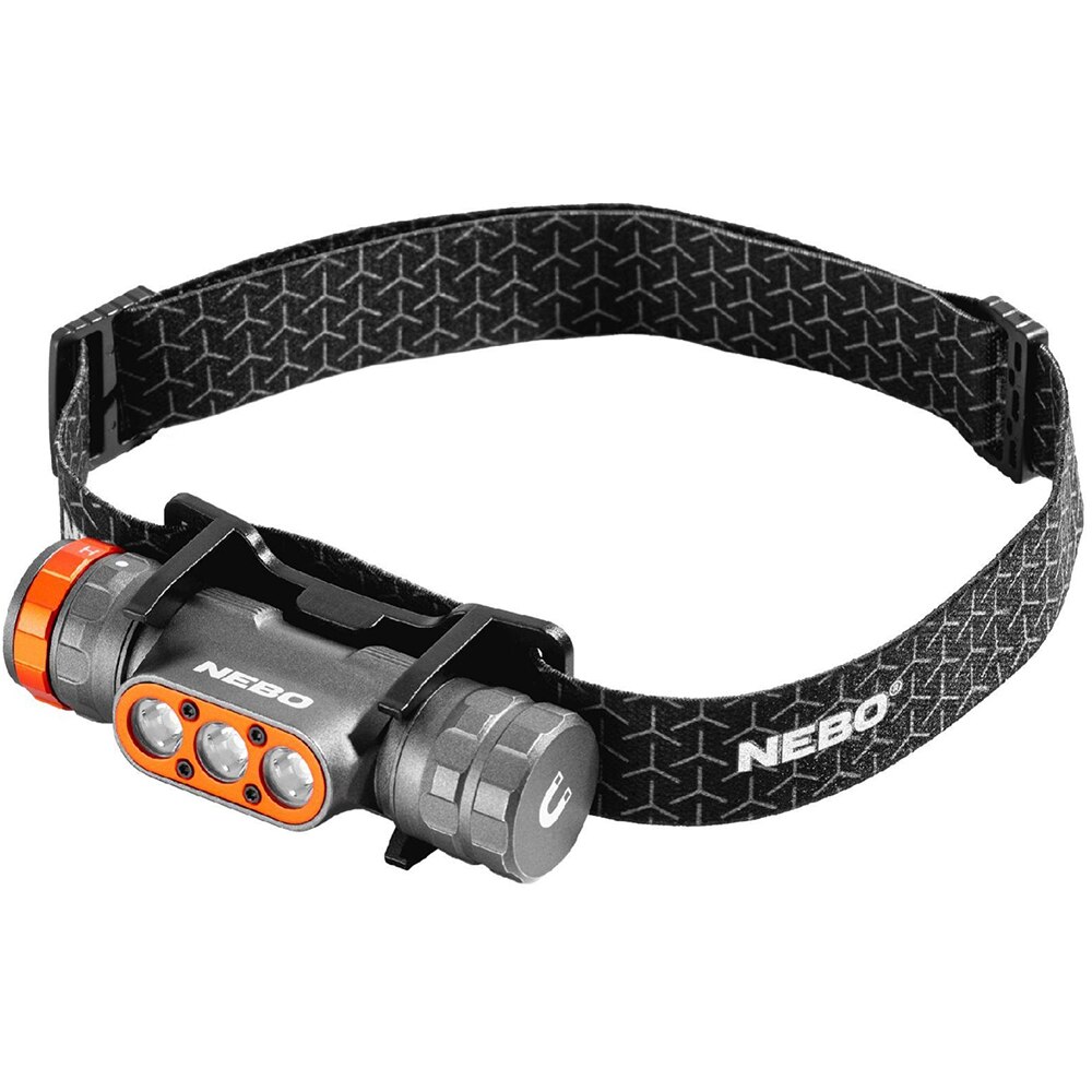 Lanterna frontala NEBO Trandens 1501, 1500 lumeni, acumulator, gri