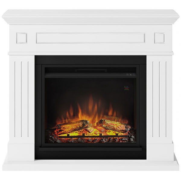 Semineu electric TAGU Larsen Pure White, 1500W, Focar 3D, Telecomanda, Alb Pur