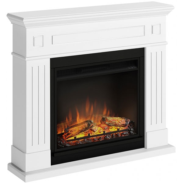 Semineu electric TAGU Larsen Pure White, 1500W, Focar 3D, Telecomanda, Alb Pur