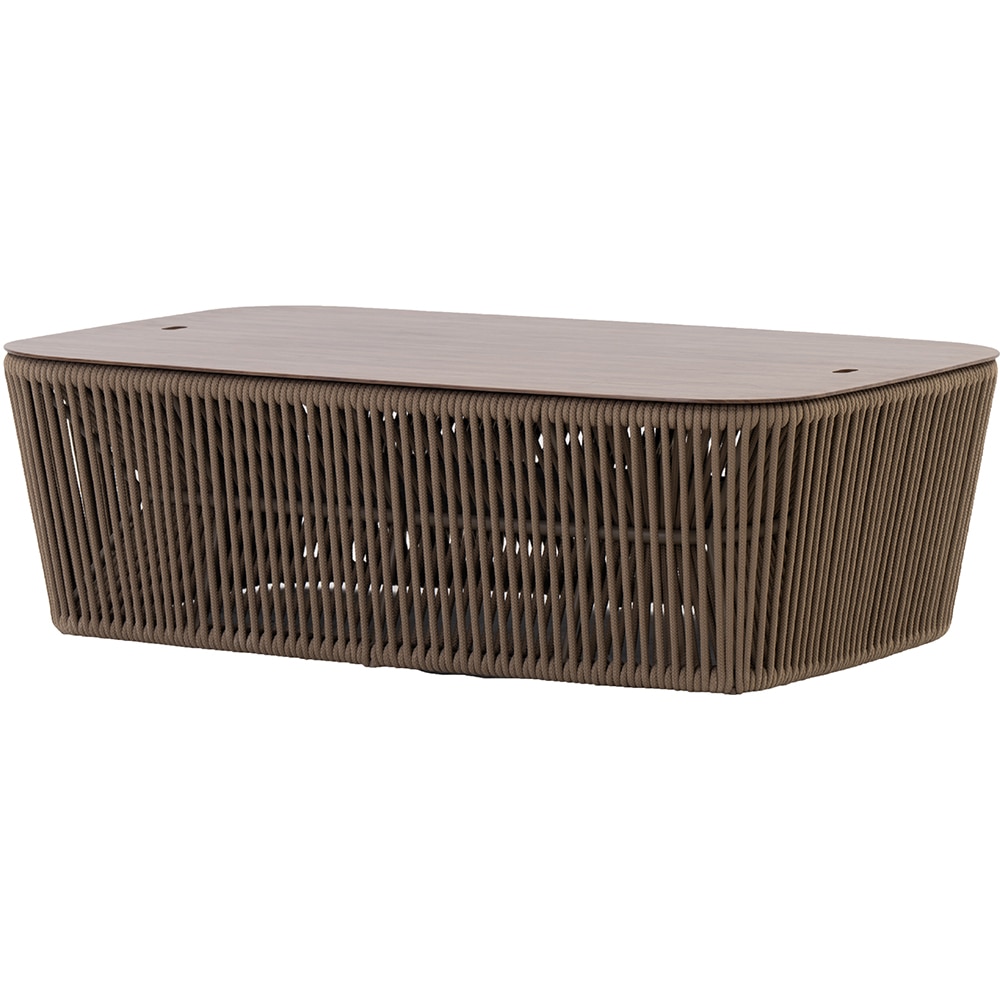 Masa terasa LIVINTWIST Belvedere L, aluminiu, 124 x 41 x 78 cm, camel