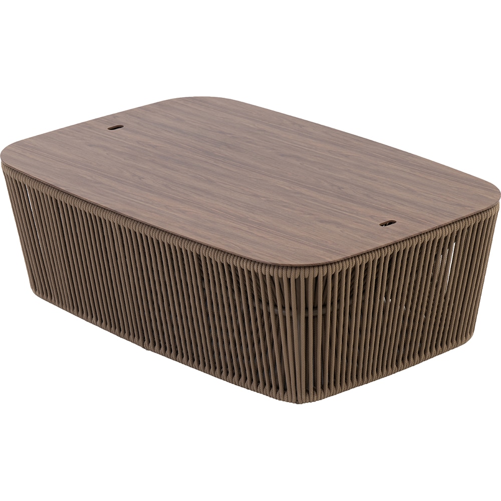 Masa terasa LIVINTWIST Belvedere L, aluminiu, 124 x 41 x 78 cm, camel