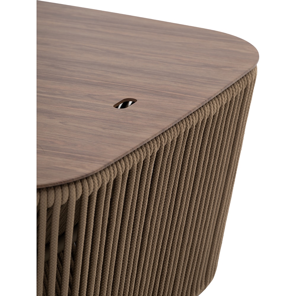 Masa terasa LIVINTWIST Belvedere L, aluminiu, 124 x 41 x 78 cm, camel