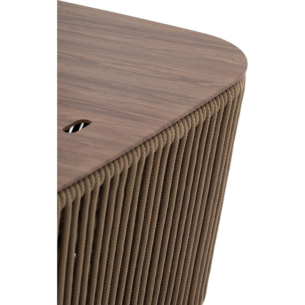 Masa terasa LIVINTWIST Belvedere L, aluminiu, 124 x 41 x 78 cm, camel