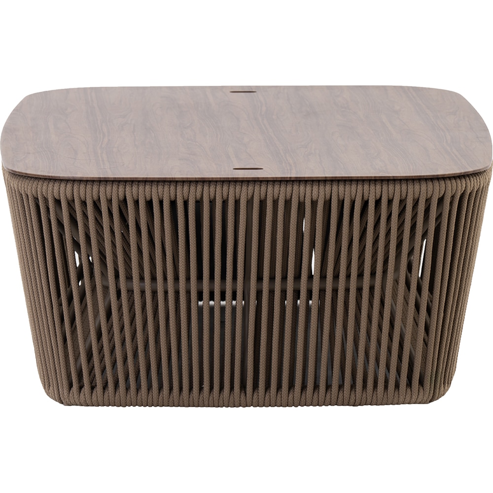 Masa terasa LIVINTWIST Belvedere L, aluminiu, 124 x 41 x 78 cm, camel