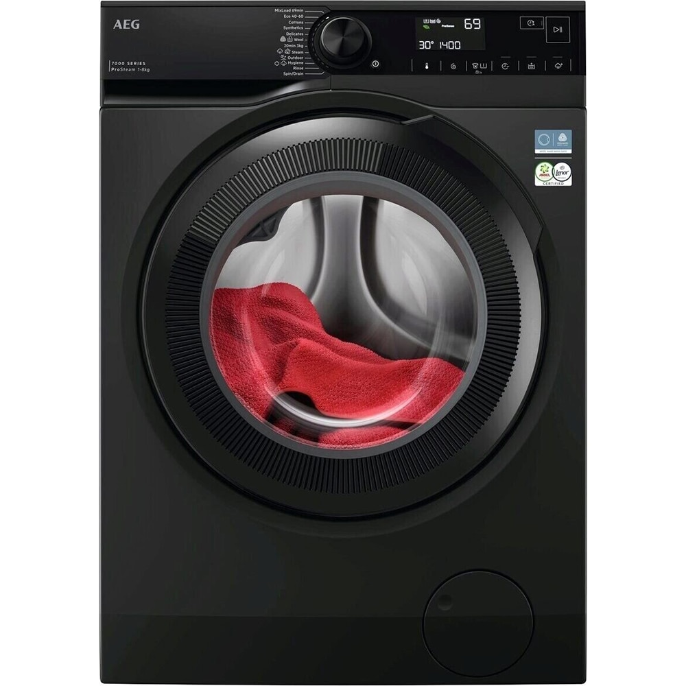 Masina de spalat rufe frontala AEG LFR73844E, ProSteam, 8 kg, 1400rpm, Clasa A, argintiu inchis