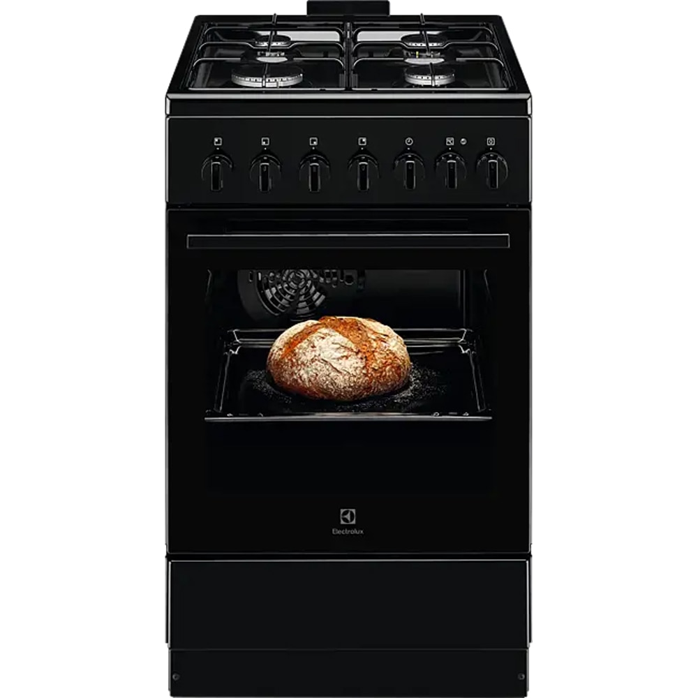 Aragaz ELECTROLUX LKK520022K, 4 arzatoare, Gaz + Electric, L 50 cm, Grill, negru