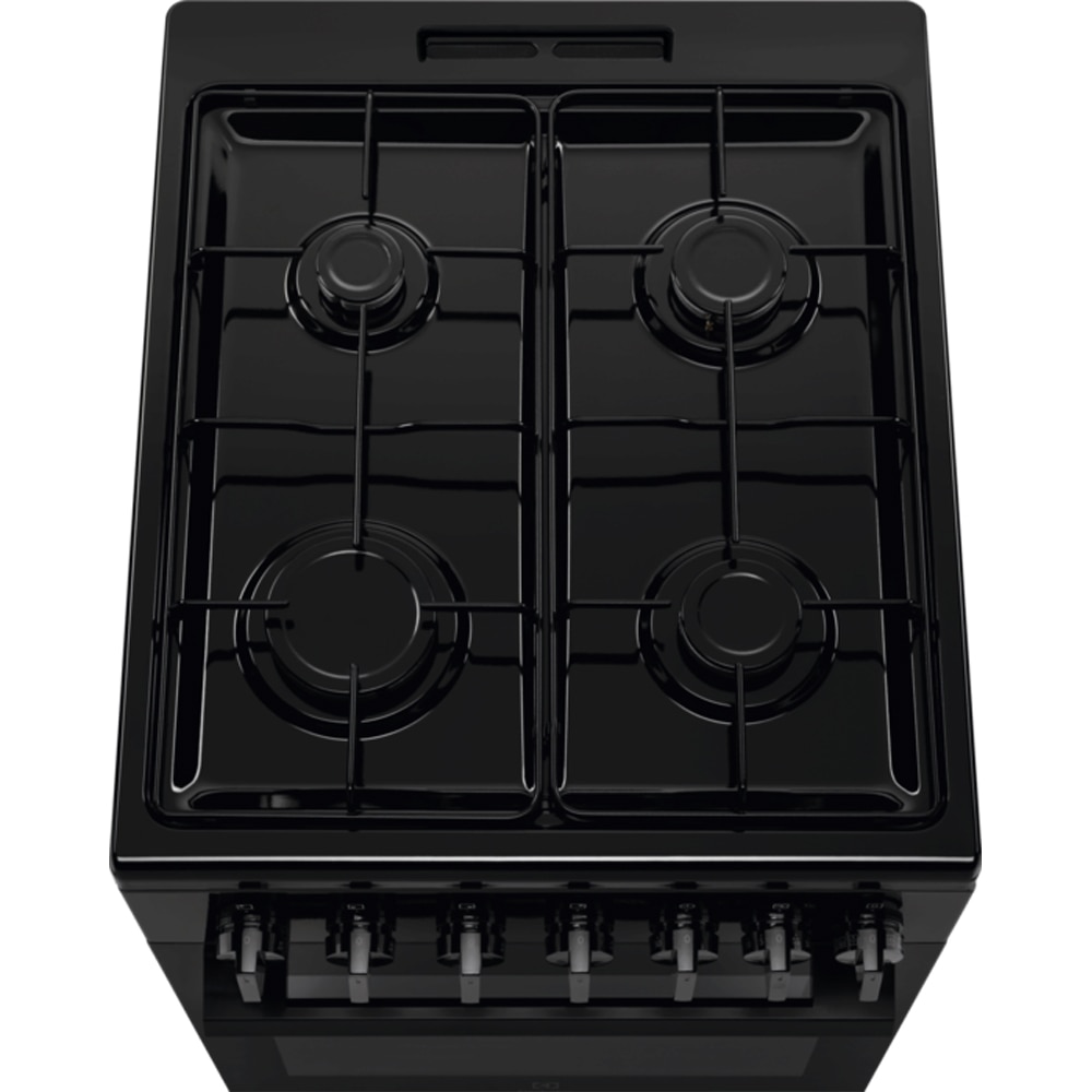Aragaz ELECTROLUX LKK520022K, 4 arzatoare, Gaz + Electric, L 50 cm, Grill, negru