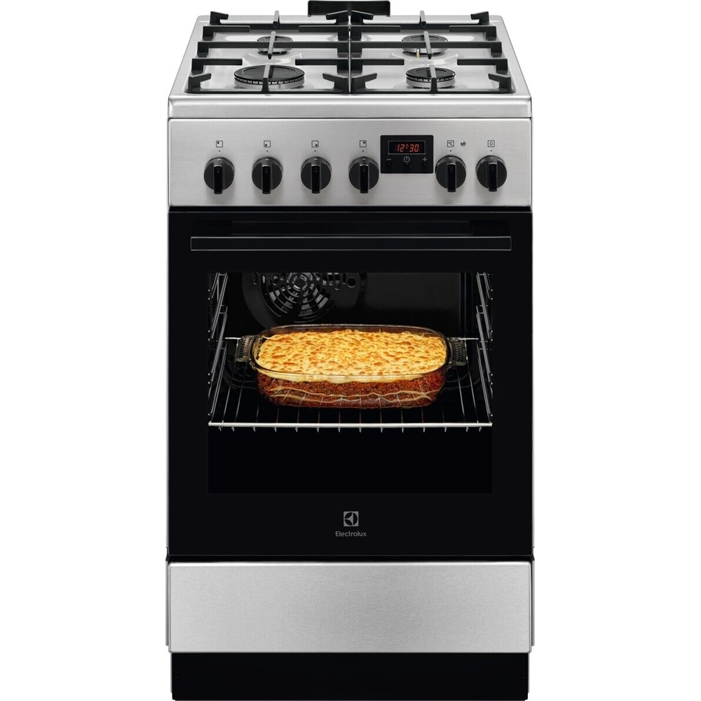 Aragaz ELECTROLUX LKK540223X, SteamBake, AirFry, 4 arzatoare, Gaz + Electric, L 50 cm, Grill, inox
