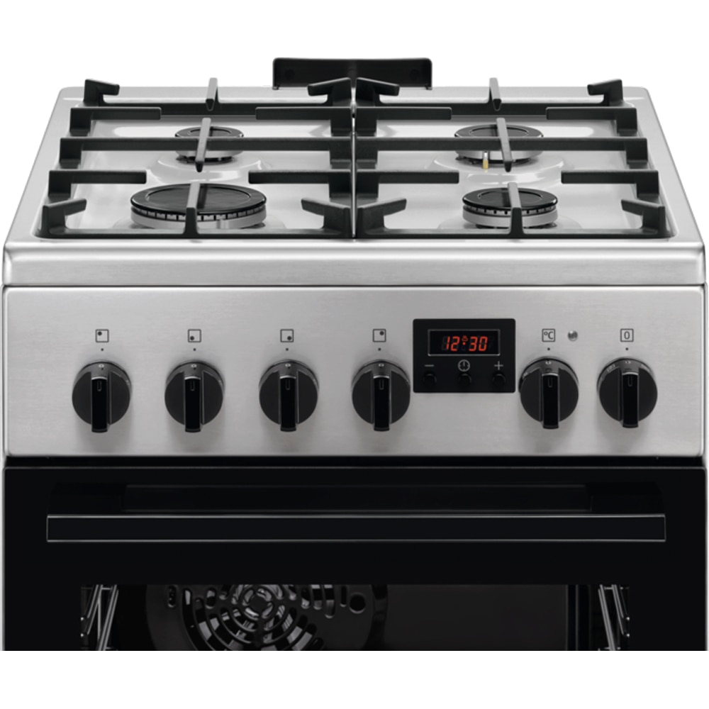 Aragaz ELECTROLUX LKK540223X, SteamBake, AirFry, 4 arzatoare, Gaz + Electric, L 50 cm, Grill, inox
