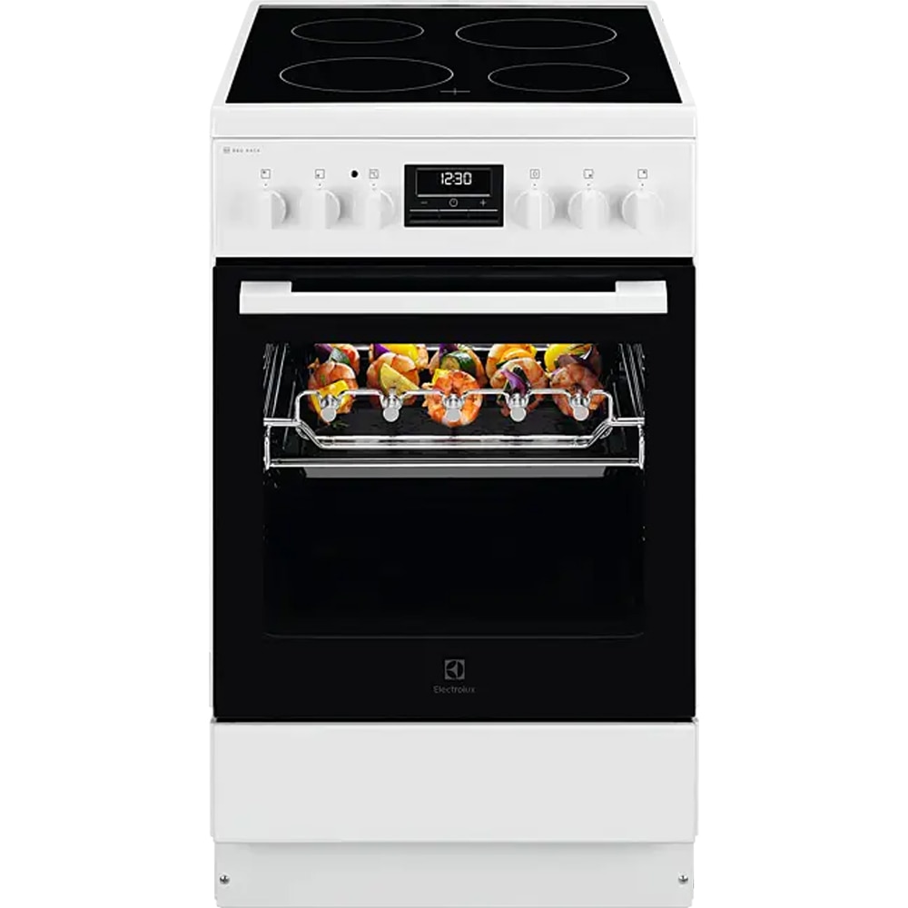 Aragaz ELECTROLUX LKR540267W, 4 arzatoare, Electric, L 50 cm, Grill, alb