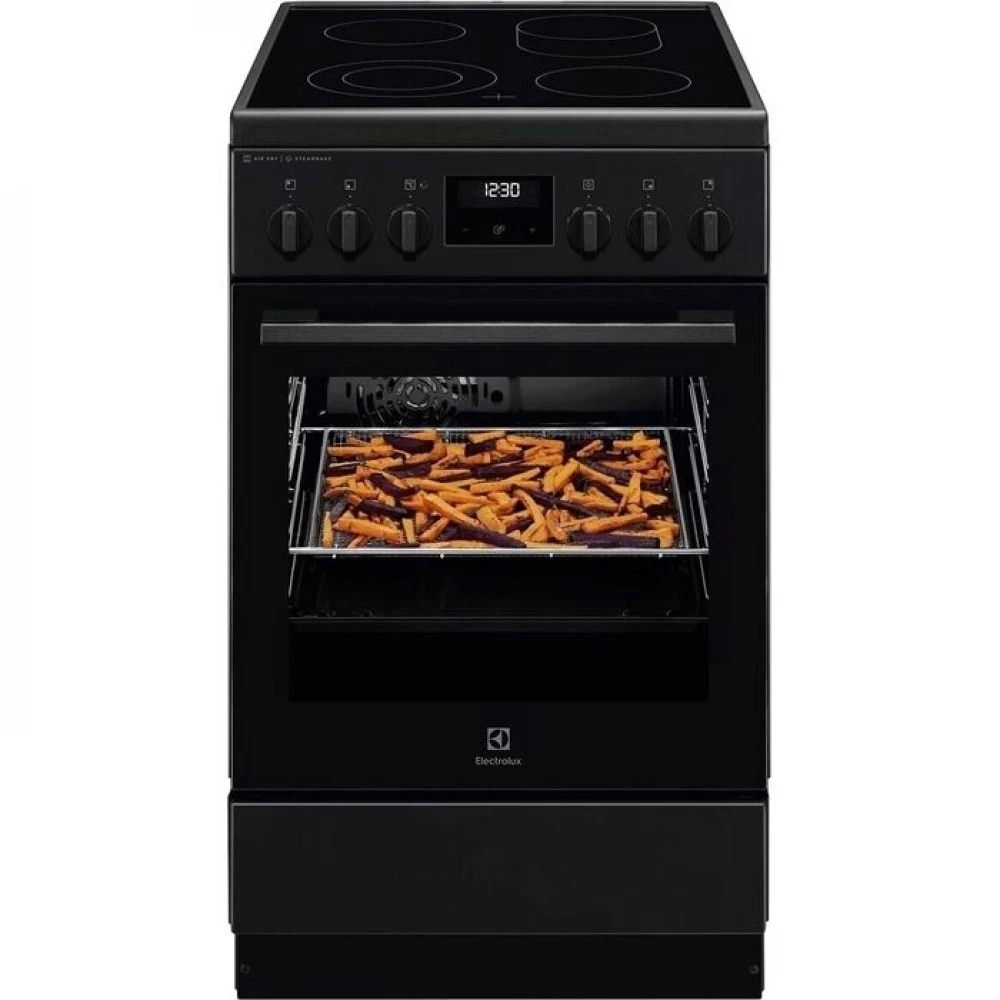 Aragaz ELECTROLUX LKR564276K, SteamBake, AirFry, 4 arzatoare, Electric, L 50 cm, Grill, negru