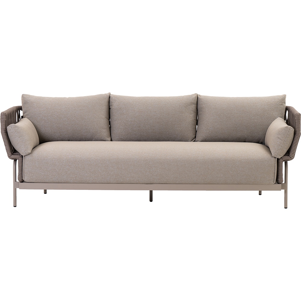 Canapea terasa LIVINTWIST Rock, aluminiu, 230.2 x 85.1 x 75.1 cm, maro taupe