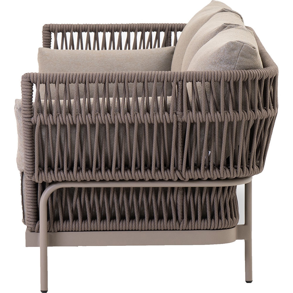 Canapea terasa LIVINTWIST Rock, aluminiu, 230.2 x 85.1 x 75.1 cm, maro taupe