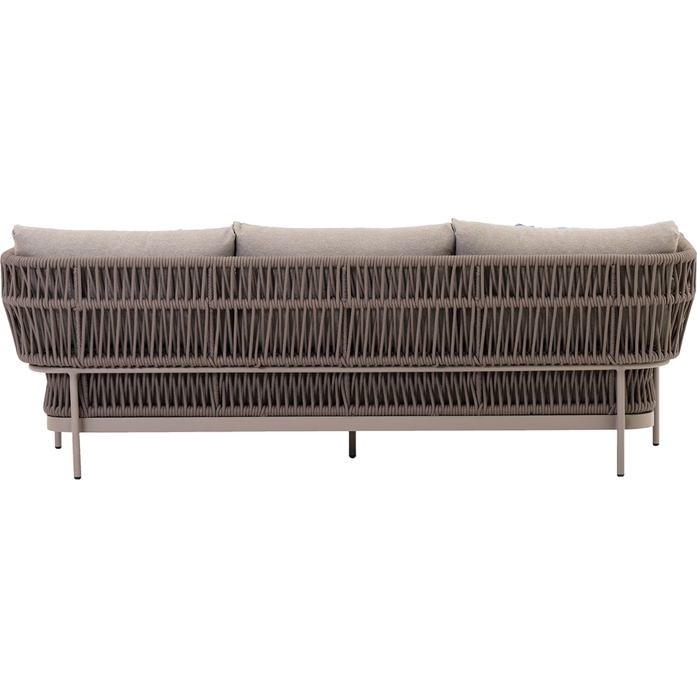 Canapea terasa LIVINTWIST Rock, aluminiu, 230.2 x 85.1 x 75.1 cm, maro taupe