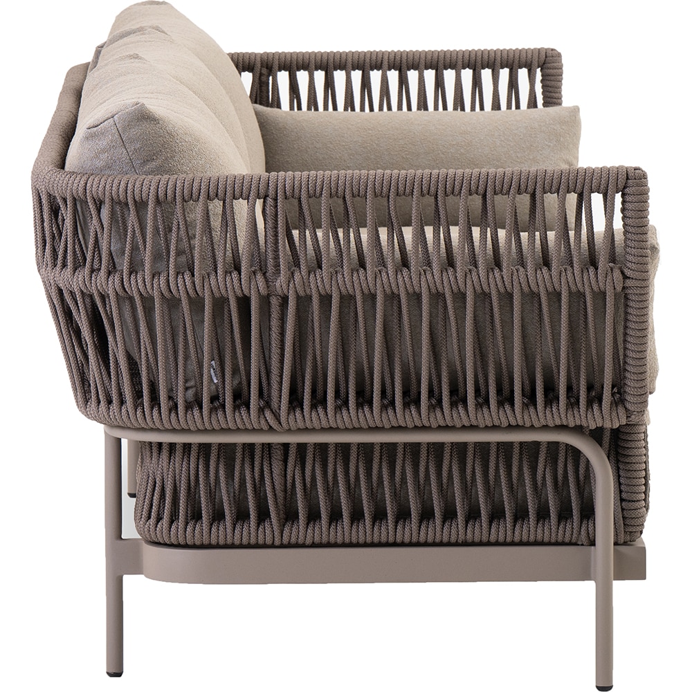 Canapea terasa LIVINTWIST Rock, aluminiu, 230.2 x 85.1 x 75.1 cm, maro taupe