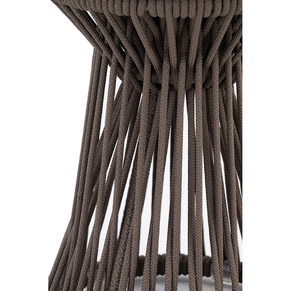 Masa terasa LIVINTWIST Rock 4, aluminiu, 39 x 51 cm, maro taupe