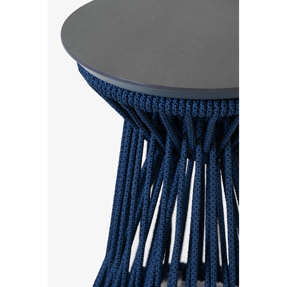 Masa terasa LIVINTWIST Rock 9, aluminiu, 39 x 51 cm, bleumarin