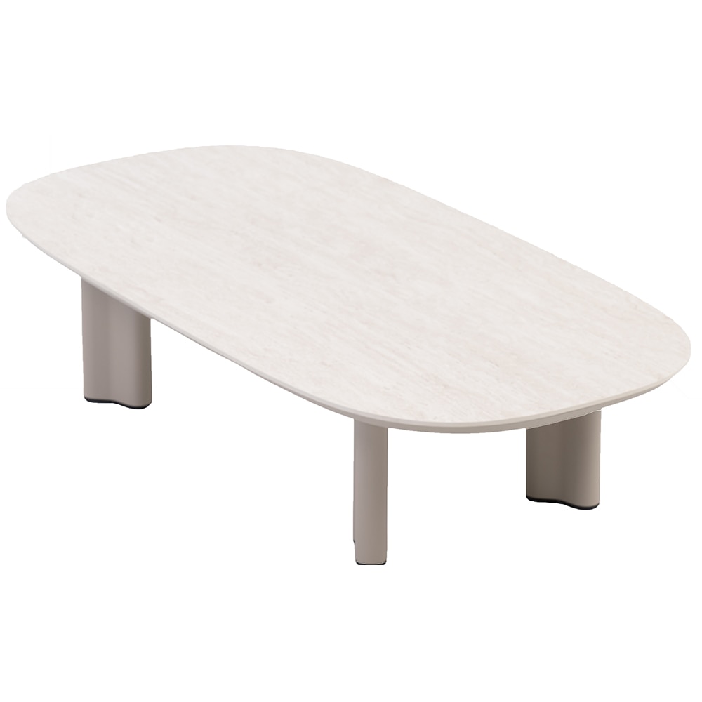 Masa terasa ARTITURE Scroll L1, aluminiu, 150 x 75 x 34 cm, bej