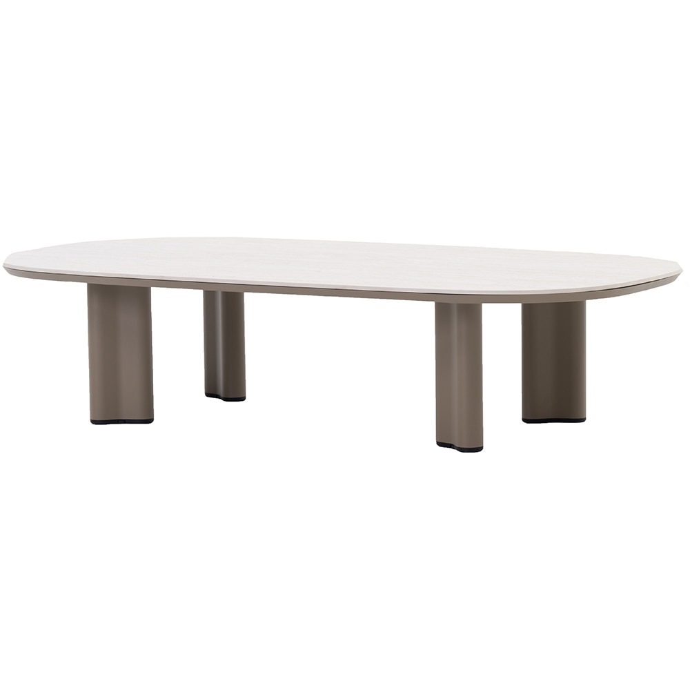 Masa terasa ARTITURE Scroll L 6, aluminiu, 150 x 75 x 34 cm, camel