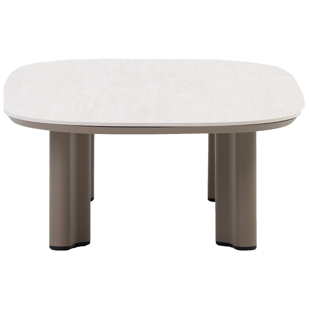 Masa terasa ARTITURE Scroll L 6, aluminiu, 150 x 75 x 34 cm, camel