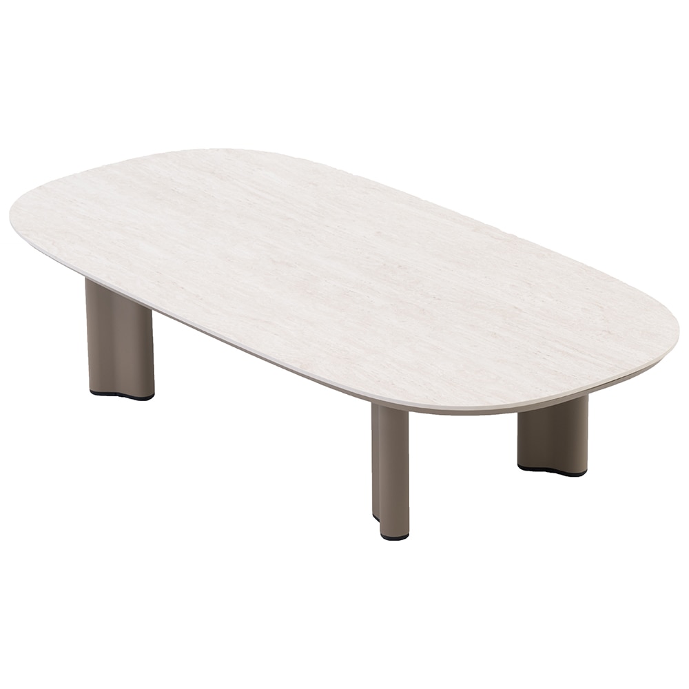 Masa terasa ARTITURE Scroll L 6, aluminiu, 150 x 75 x 34 cm, camel