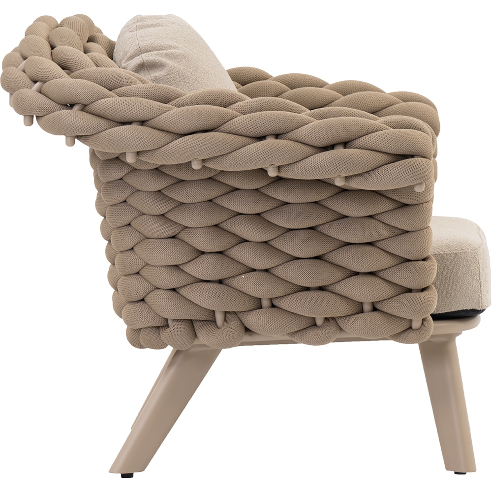 Canapea terasa ARTITURE Scroll 106, aluminiu, 108 x 90 x 79 cm, camel