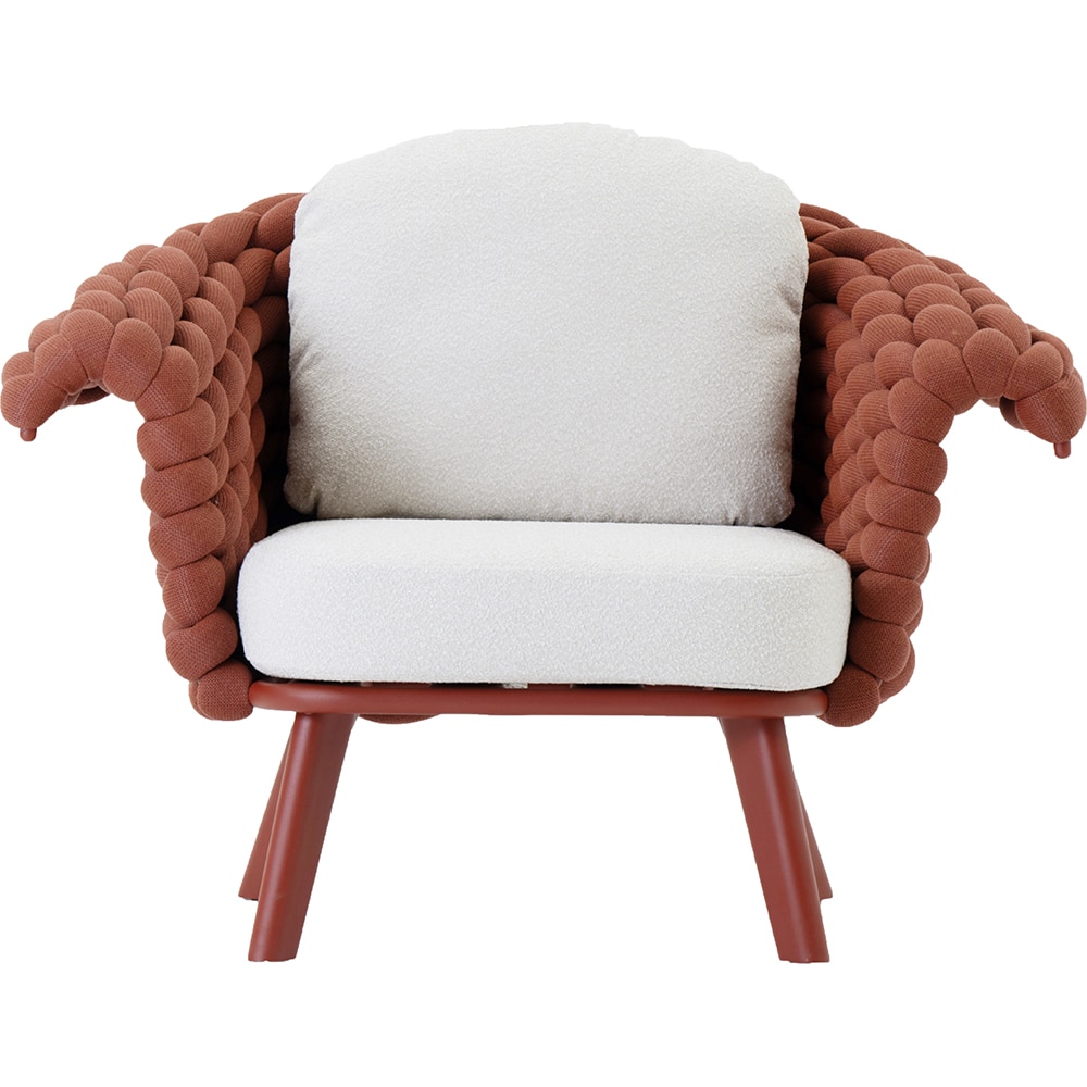 Canapea terasa ARTITURE Scroll 107, aluminiu, 108 x 90 x 79 cm, portocaliu