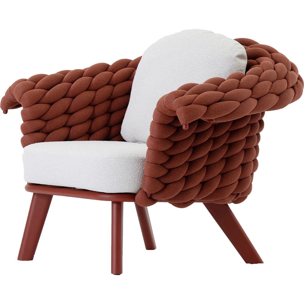 Canapea terasa ARTITURE Scroll 107, aluminiu, 108 x 90 x 79 cm, portocaliu