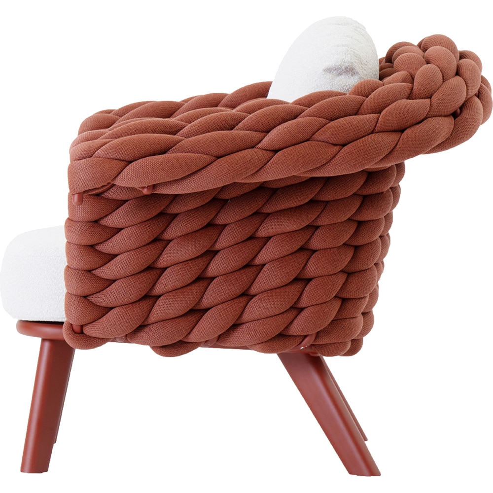 Canapea terasa ARTITURE Scroll 107, aluminiu, 108 x 90 x 79 cm, portocaliu