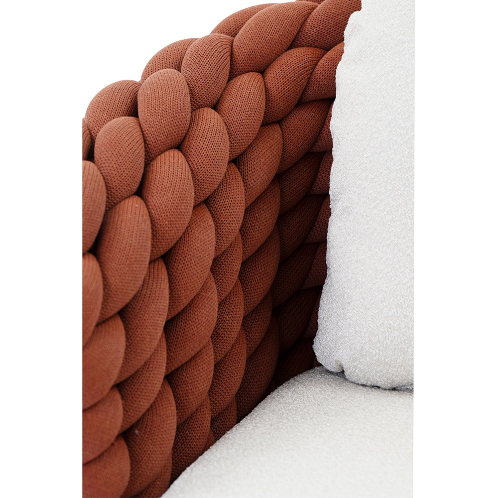 Canapea terasa ARTITURE Scroll 107, aluminiu, 108 x 90 x 79 cm, portocaliu