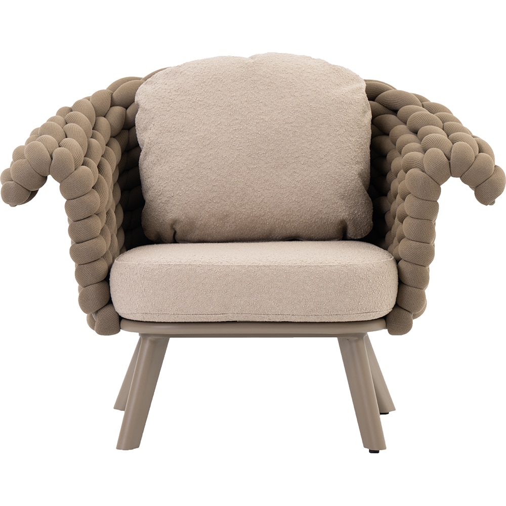 Canapea terasa ARTITURE Scroll 108, aluminiu, 108 x 90 x 79 cm, camel