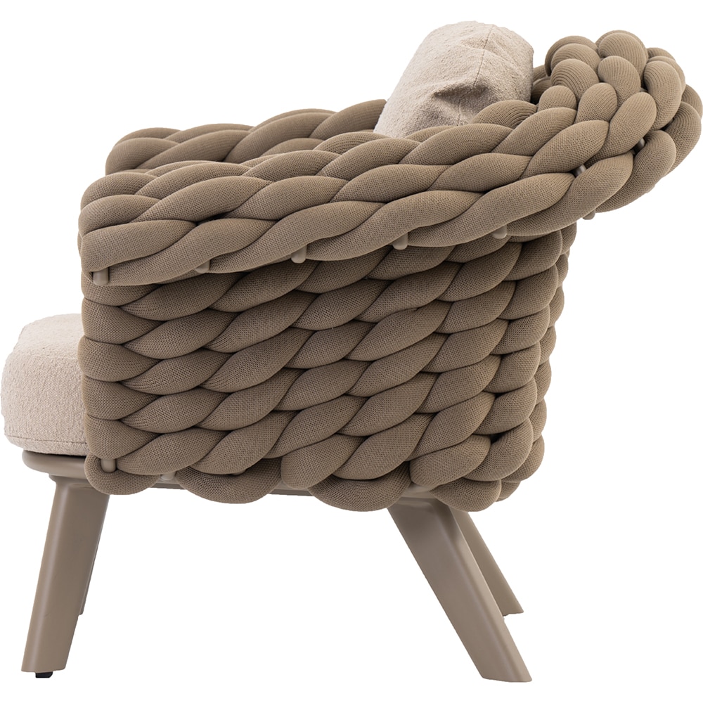 Canapea terasa ARTITURE Scroll 108, aluminiu, 108 x 90 x 79 cm, camel