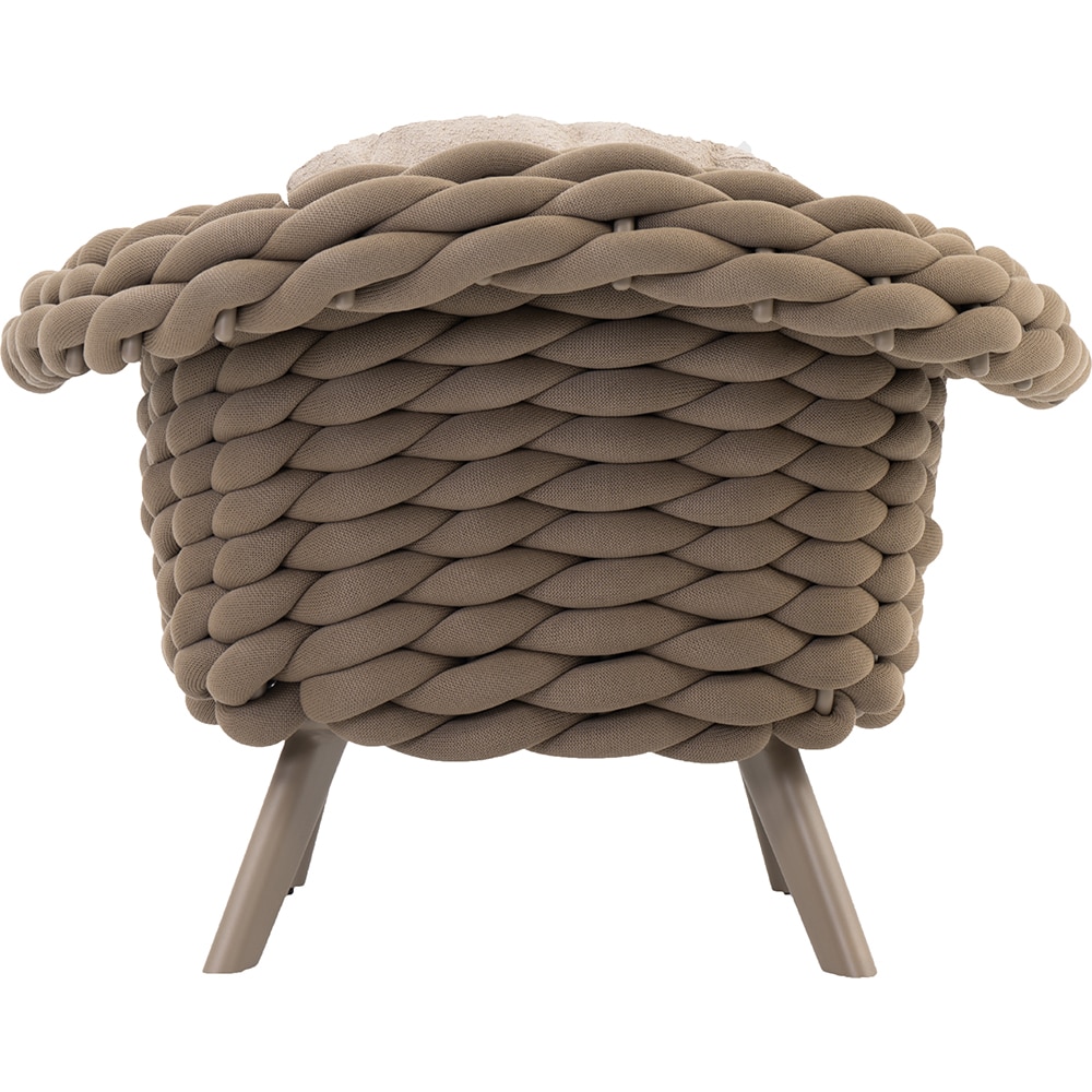 Canapea terasa ARTITURE Scroll 108, aluminiu, 108 x 90 x 79 cm, camel