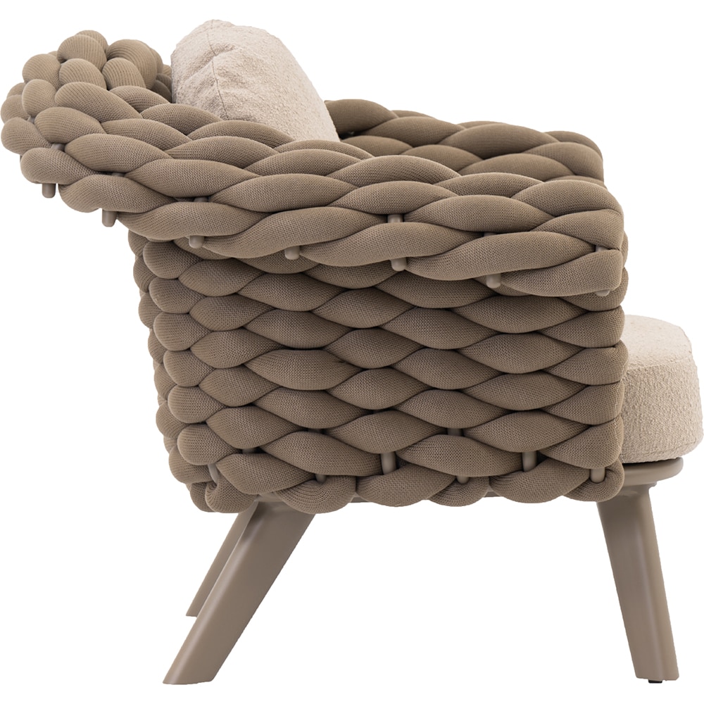 Canapea terasa ARTITURE Scroll 108, aluminiu, 108 x 90 x 79 cm, camel