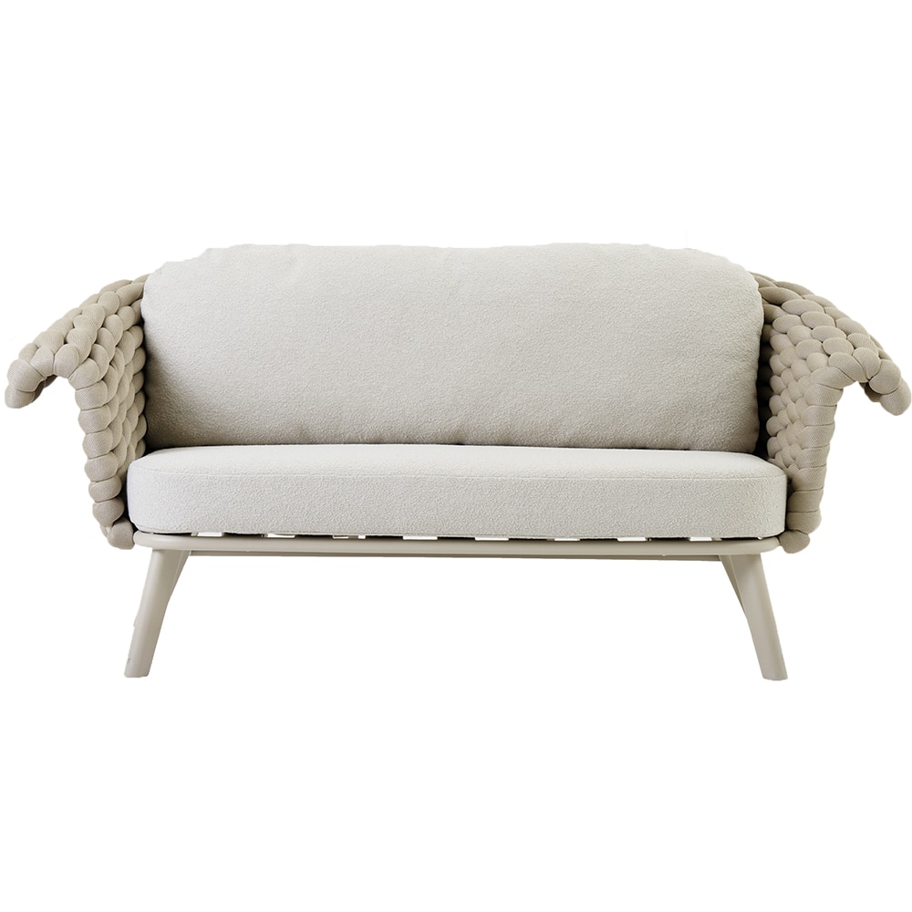 Canapea terasa ARTITURE Scroll 104, aluminiu, 179 x 90 x 79 cm, camel