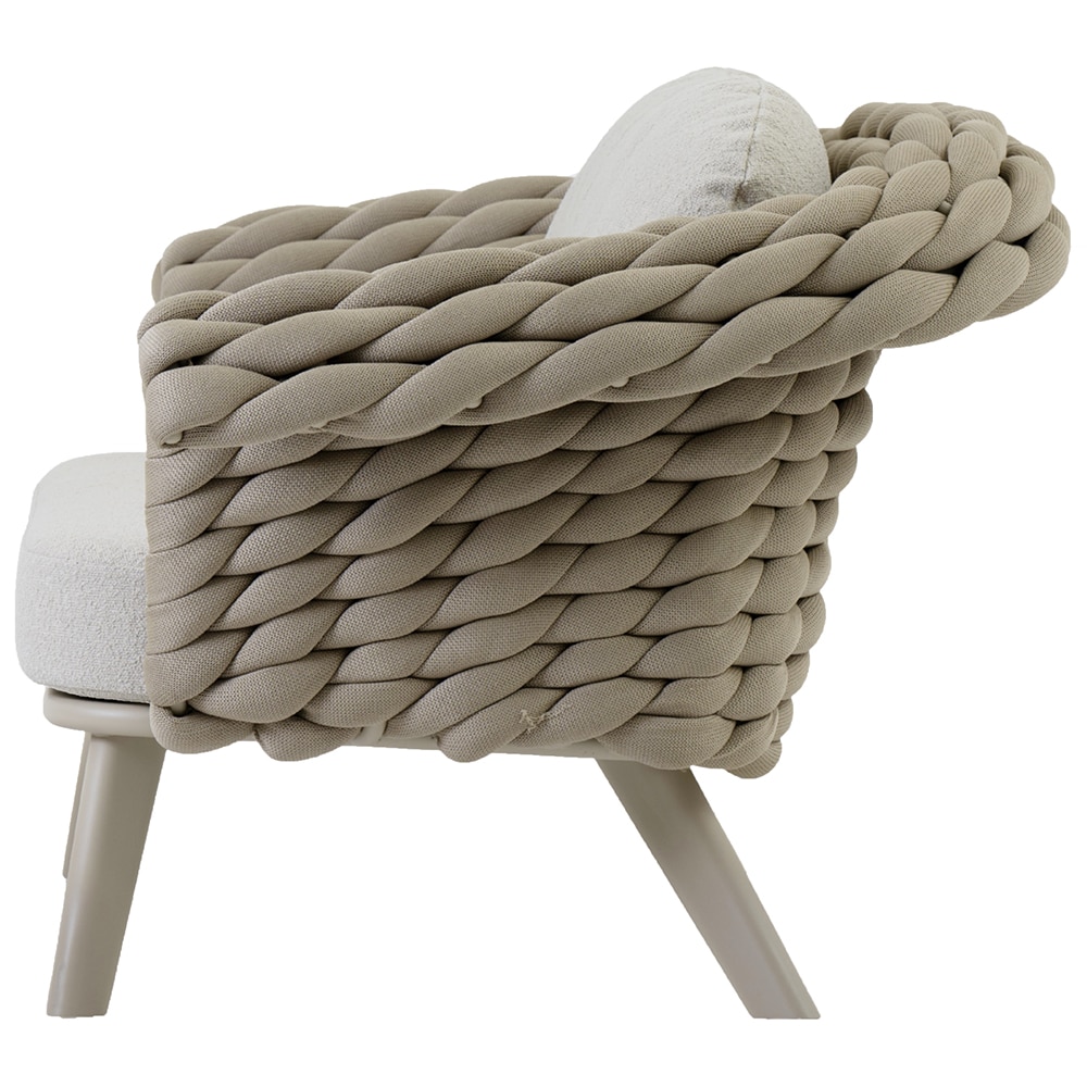 Canapea terasa ARTITURE Scroll 104, aluminiu, 179 x 90 x 79 cm, camel