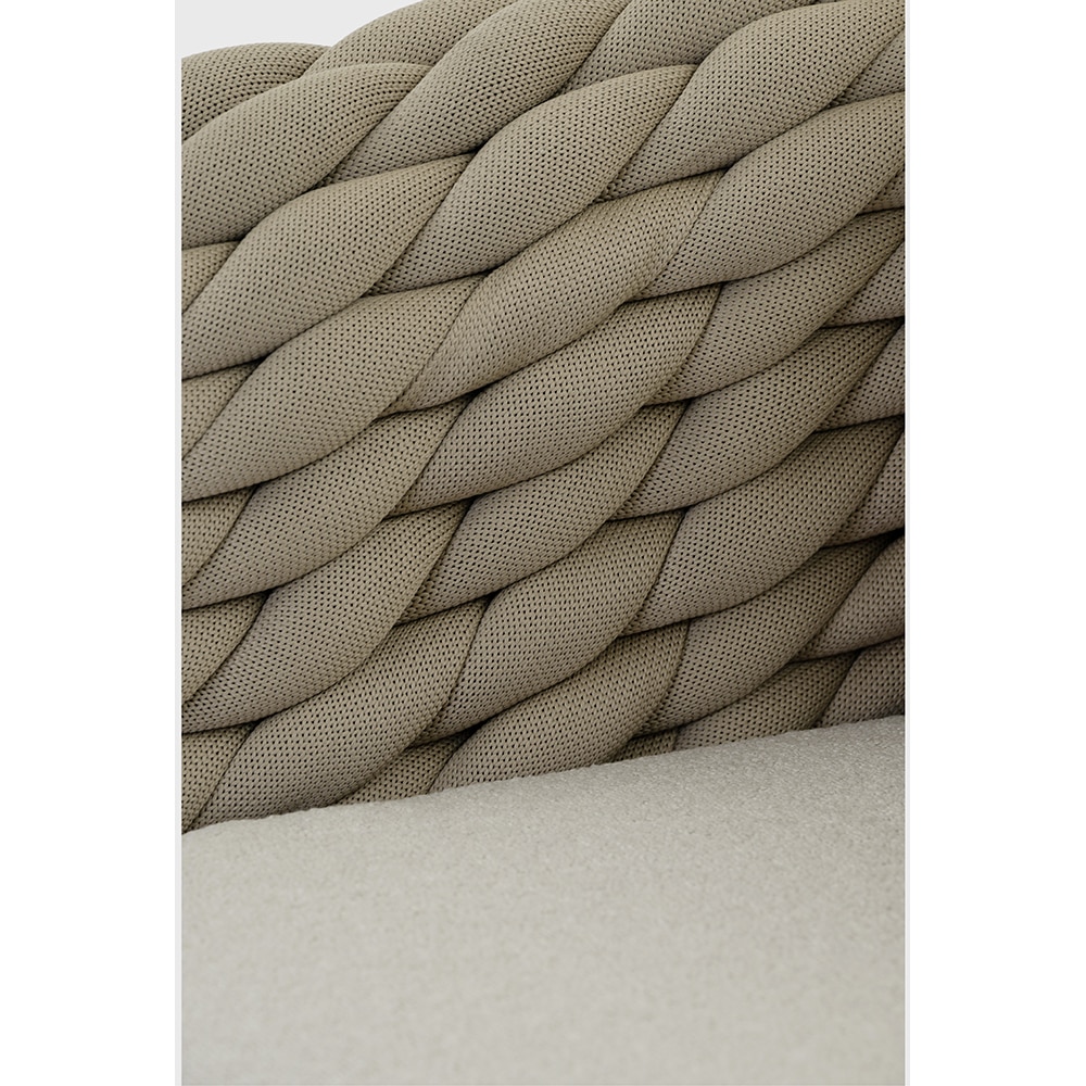 Canapea terasa ARTITURE Scroll 104, aluminiu, 179 x 90 x 79 cm, camel