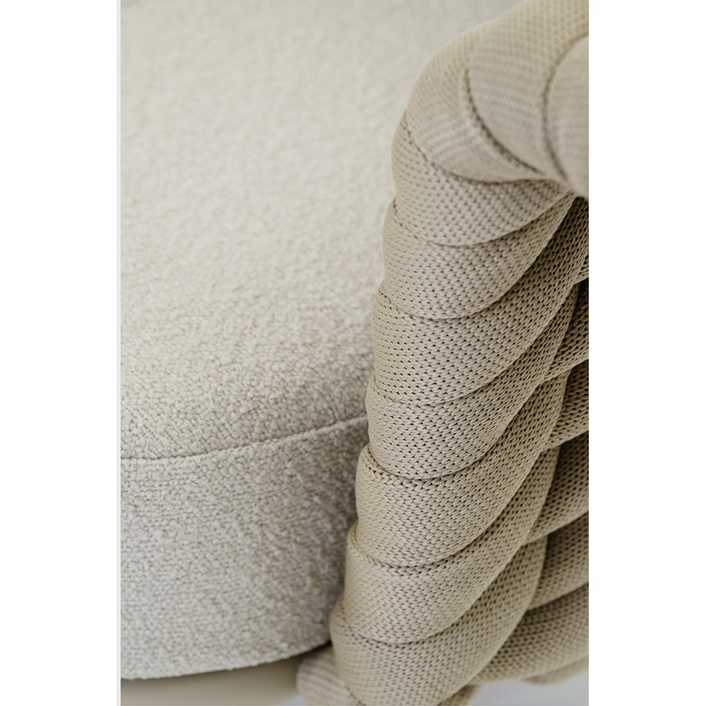 Canapea terasa ARTITURE Scroll 104, aluminiu, 179 x 90 x 79 cm, camel