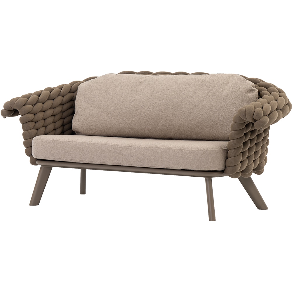 Canapea terasa ARTITURE Scroll 105, aluminiu, 179 x 90 x 79 cm, camel