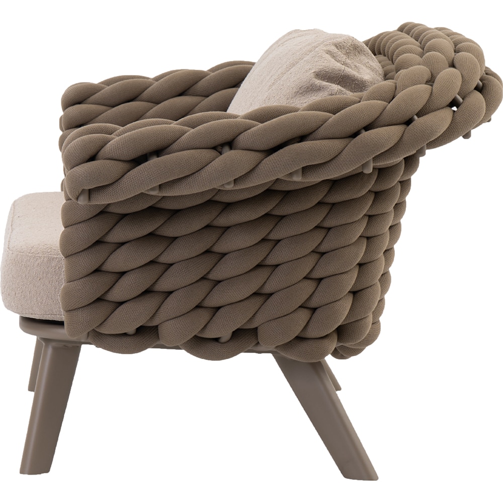 Canapea terasa ARTITURE Scroll 105, aluminiu, 179 x 90 x 79 cm, camel