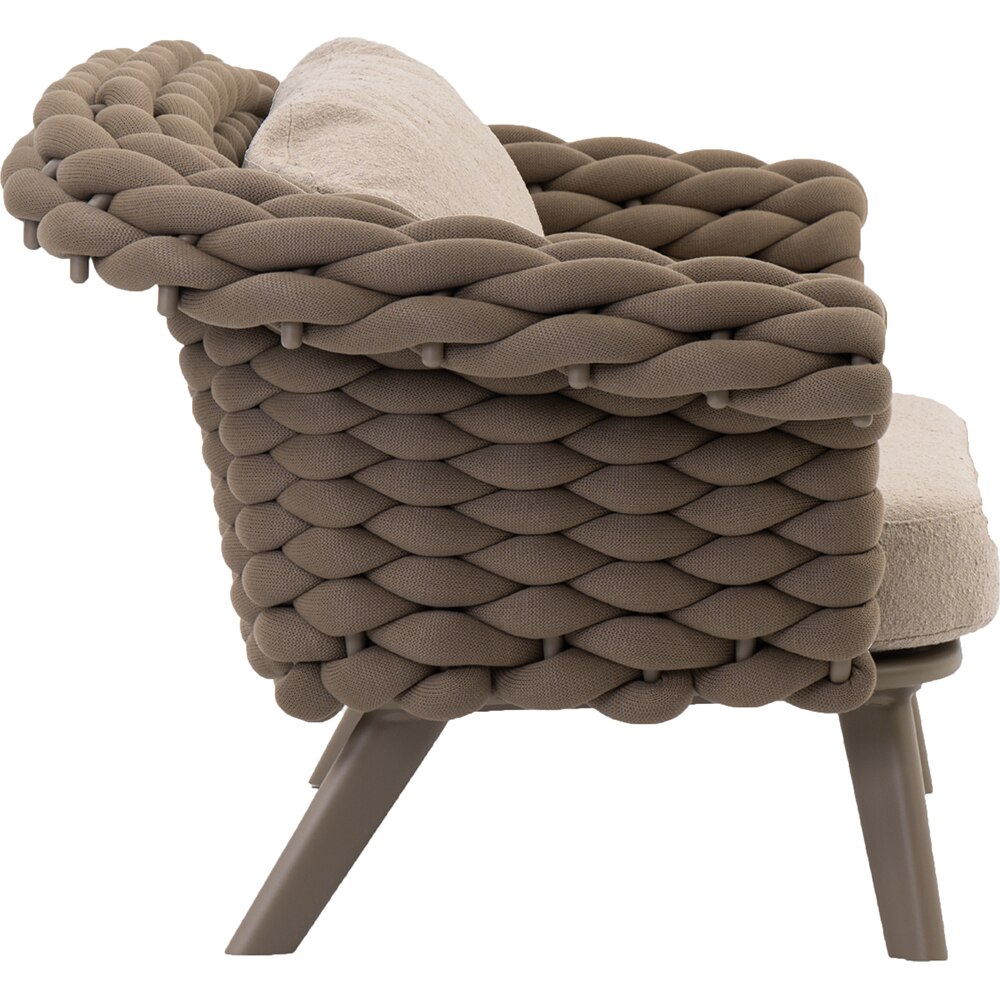 Canapea terasa ARTITURE Scroll 105, aluminiu, 179 x 90 x 79 cm, camel