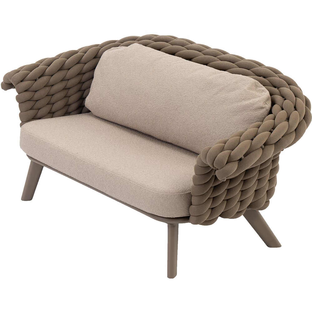 Canapea terasa ARTITURE Scroll 105, aluminiu, 179 x 90 x 79 cm, camel