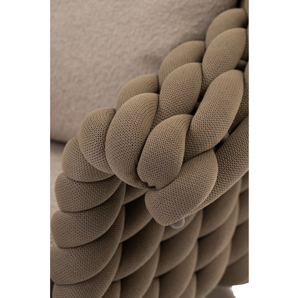 Canapea terasa ARTITURE Scroll 105, aluminiu, 179 x 90 x 79 cm, camel