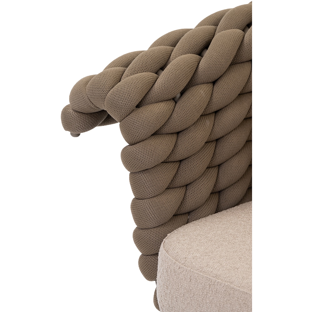 Canapea terasa ARTITURE Scroll 105, aluminiu, 179 x 90 x 79 cm, camel