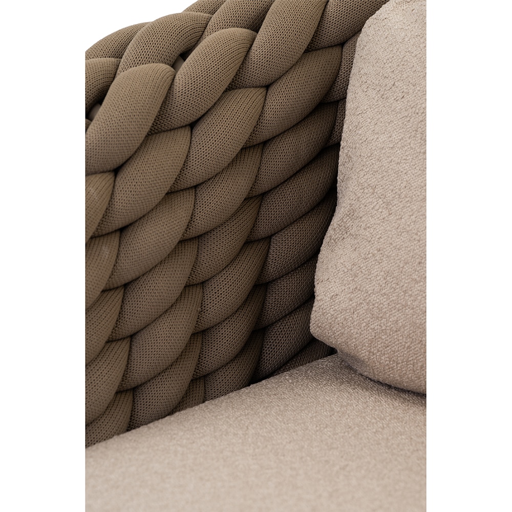 Canapea terasa ARTITURE Scroll 105, aluminiu, 179 x 90 x 79 cm, camel