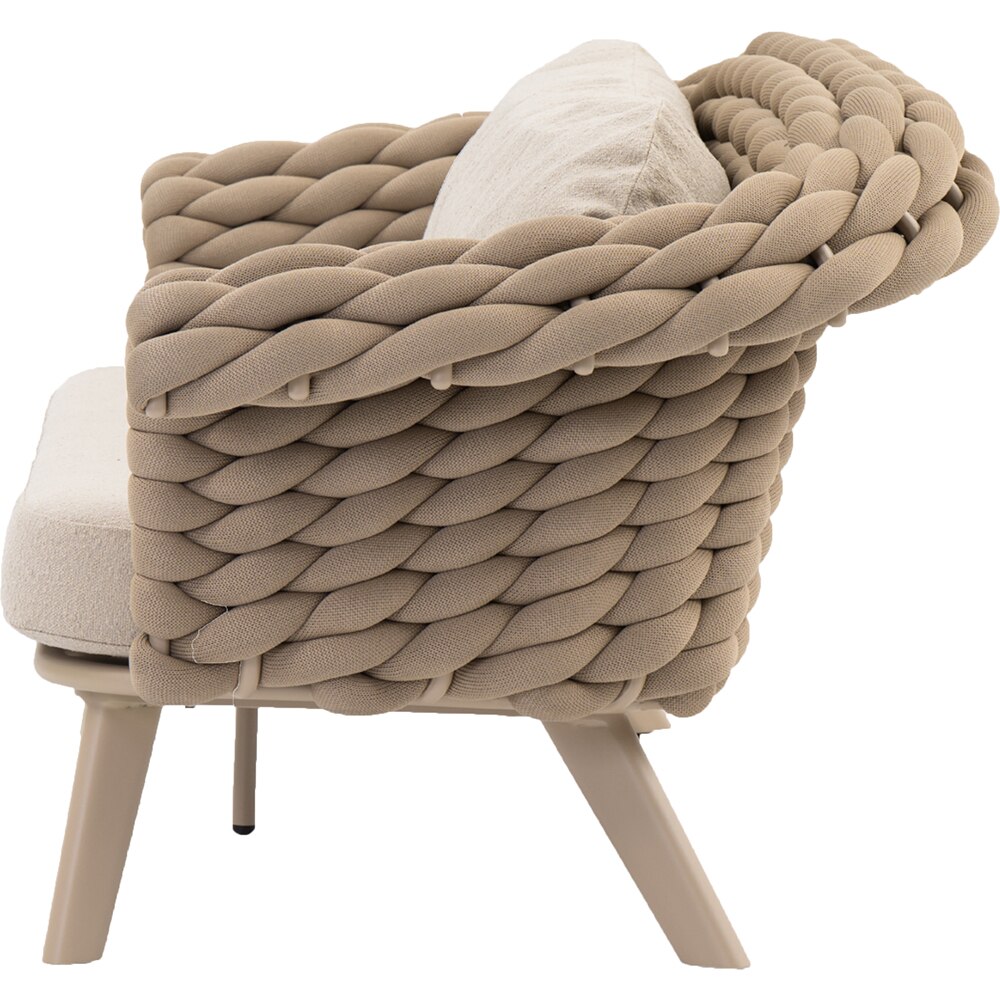 Canapea terasa ARTITURE Scroll 104, aluminiu, 230 x 90 x 79 cm, camel